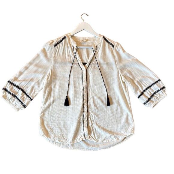 Matilda Jane Good Hart white embroidered peasant blouse small - Picture 2 of 10